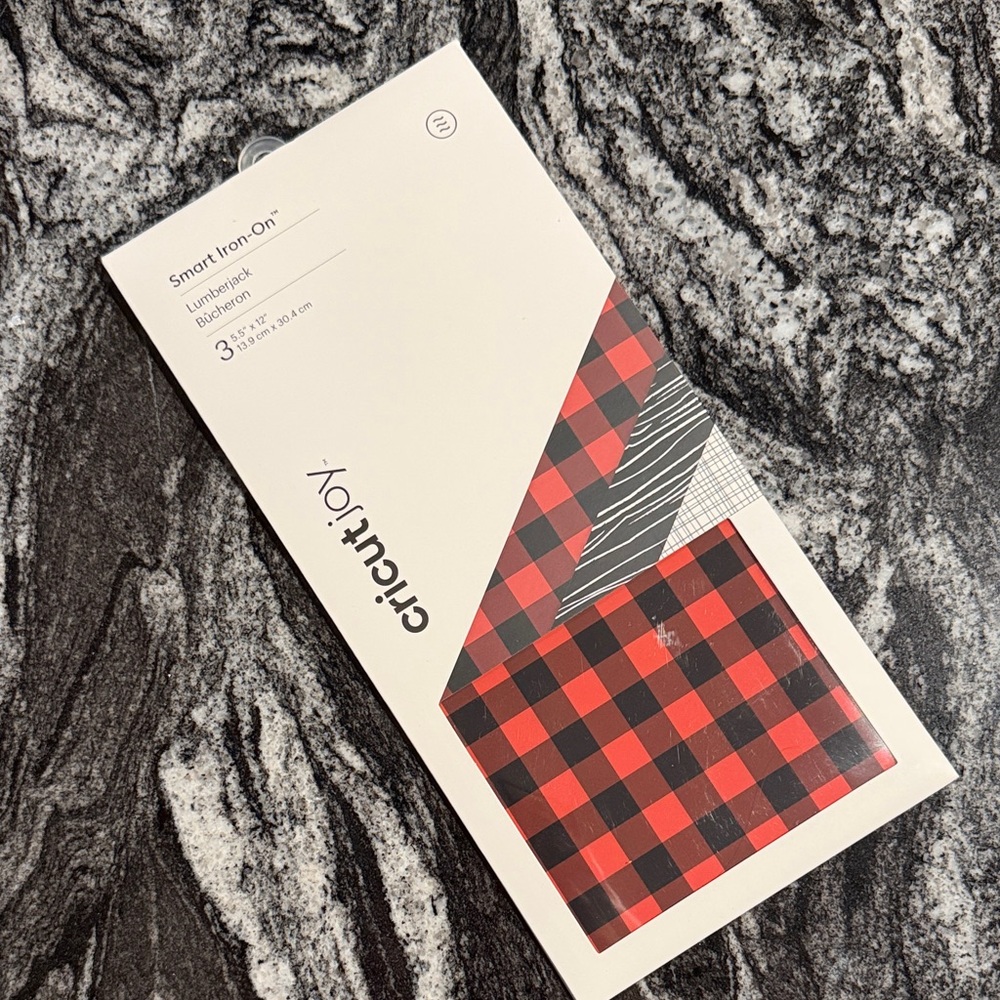 Cricut Joy Smart Iron-On Red and Black Checkered